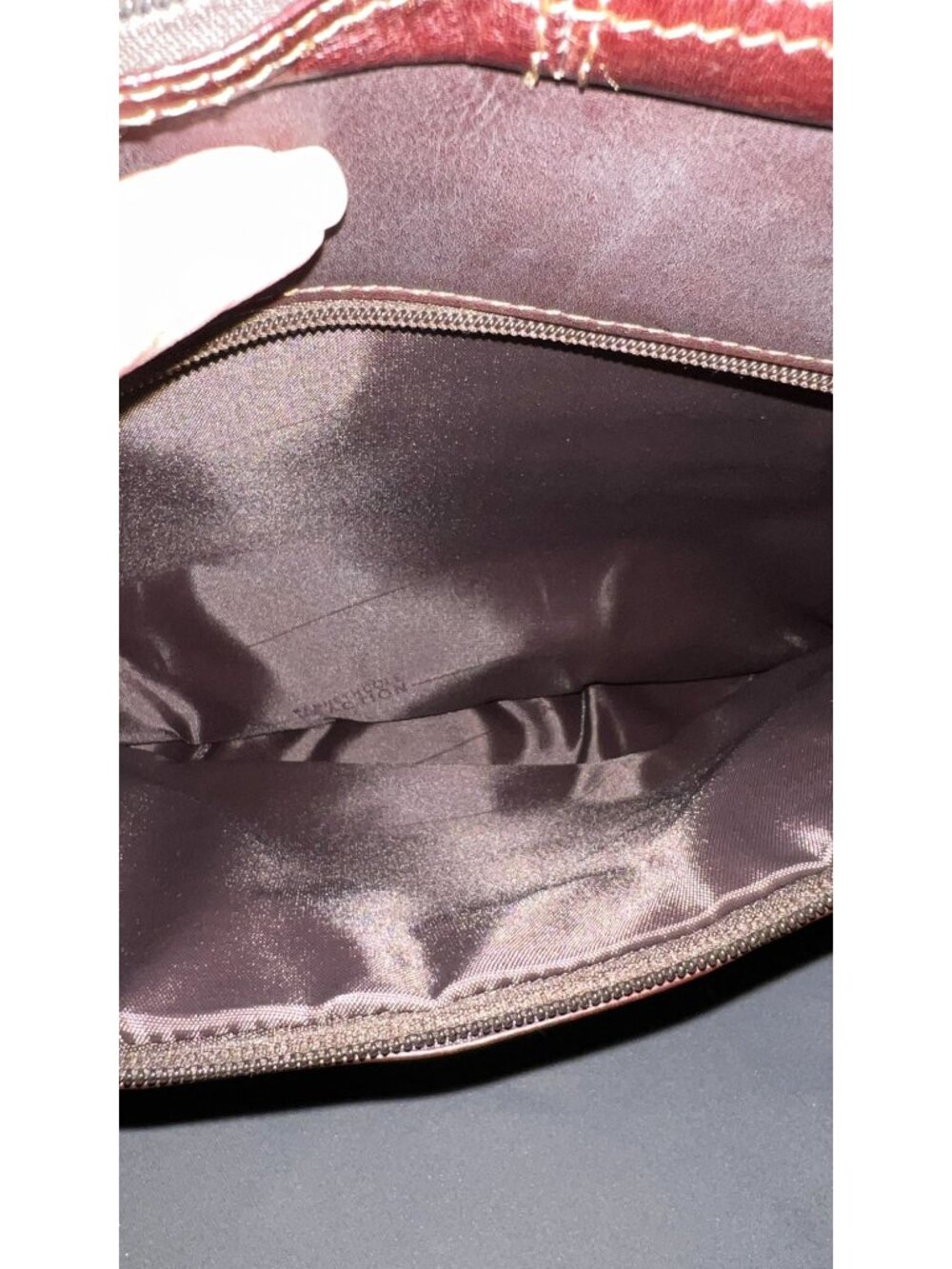 Kenneth Cole Reaction Brown Leather Briefcase Laptop Bag With Shoulder Strap - Picture 5 of 13